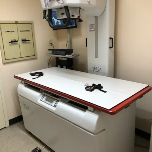 Radiology room and machine